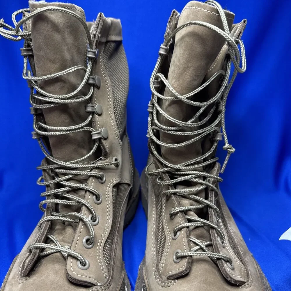 US Military Wellco E163 USMC stamp Desert Tan Rat Boot 10.5 R W/Inserts